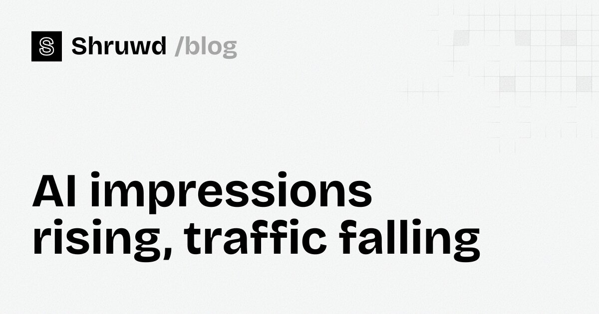AI impressions rising, traffic falling: what to check